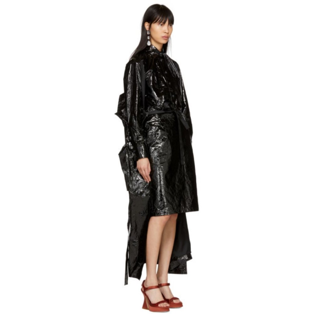 Sies Marjan Cyndi black lacquer skirt 2 New